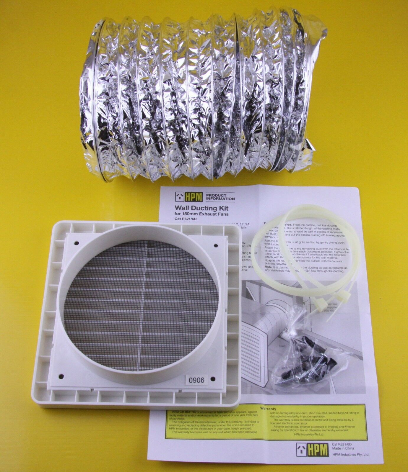 Hpm R6216d Wall Ducting Kit Universal For All 150mm Exhaust Fans inside sizing 1381 X 1600