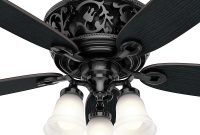 Hunter 54 Promenade Gloss Black Ceiling Fan With Light Kit And Remote intended for sizing 1000 X 1000