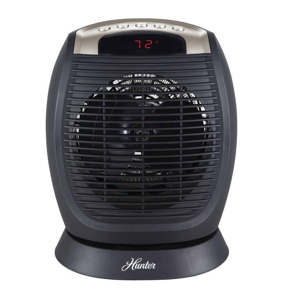 Hunter Digital Fan Heater With Oscillation And Thermostat with proportions 1000 X 1000