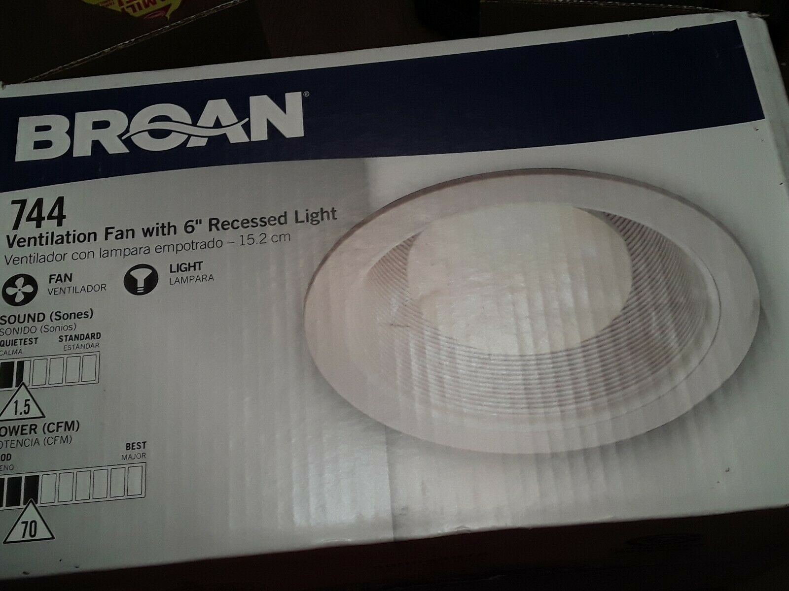 Hvac Broan 744 Recessed Bulb Fan And Light 70 Cfm 75 Watt with regard to size 1600 X 1200