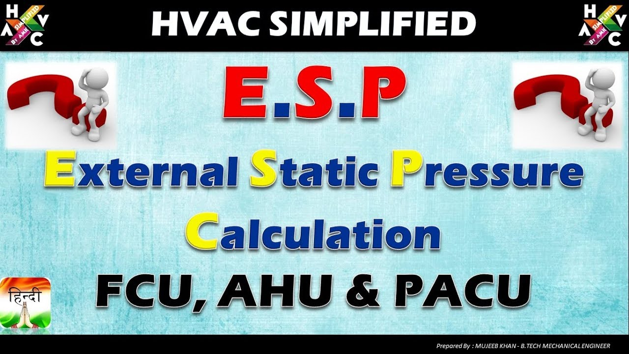 Hvac Training External Static Pressure Calculation Hindi Version for proportions 1280 X 720