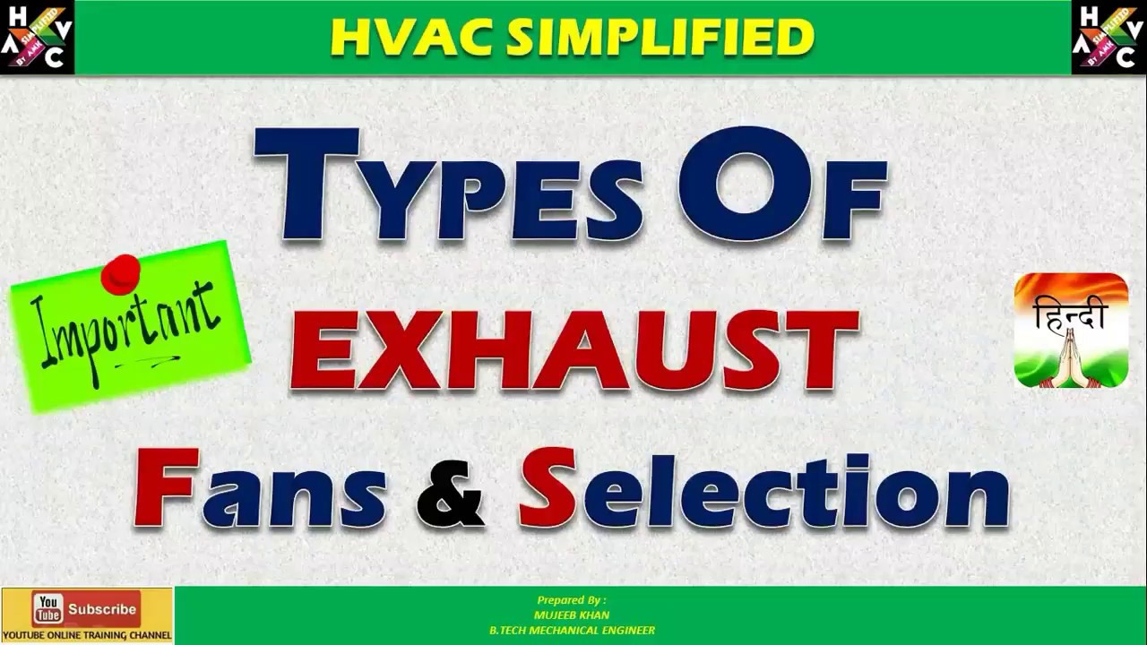 Hvac Types Of Exhaust Fans Selections Hindi Version pertaining to dimensions 1280 X 720