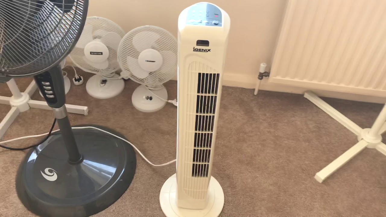 Igenix 30 Inch Tower Fan With Remote Control Vs Bionaire 16 Inch Stand Fan With Remote Control with regard to proportions 1280 X 720