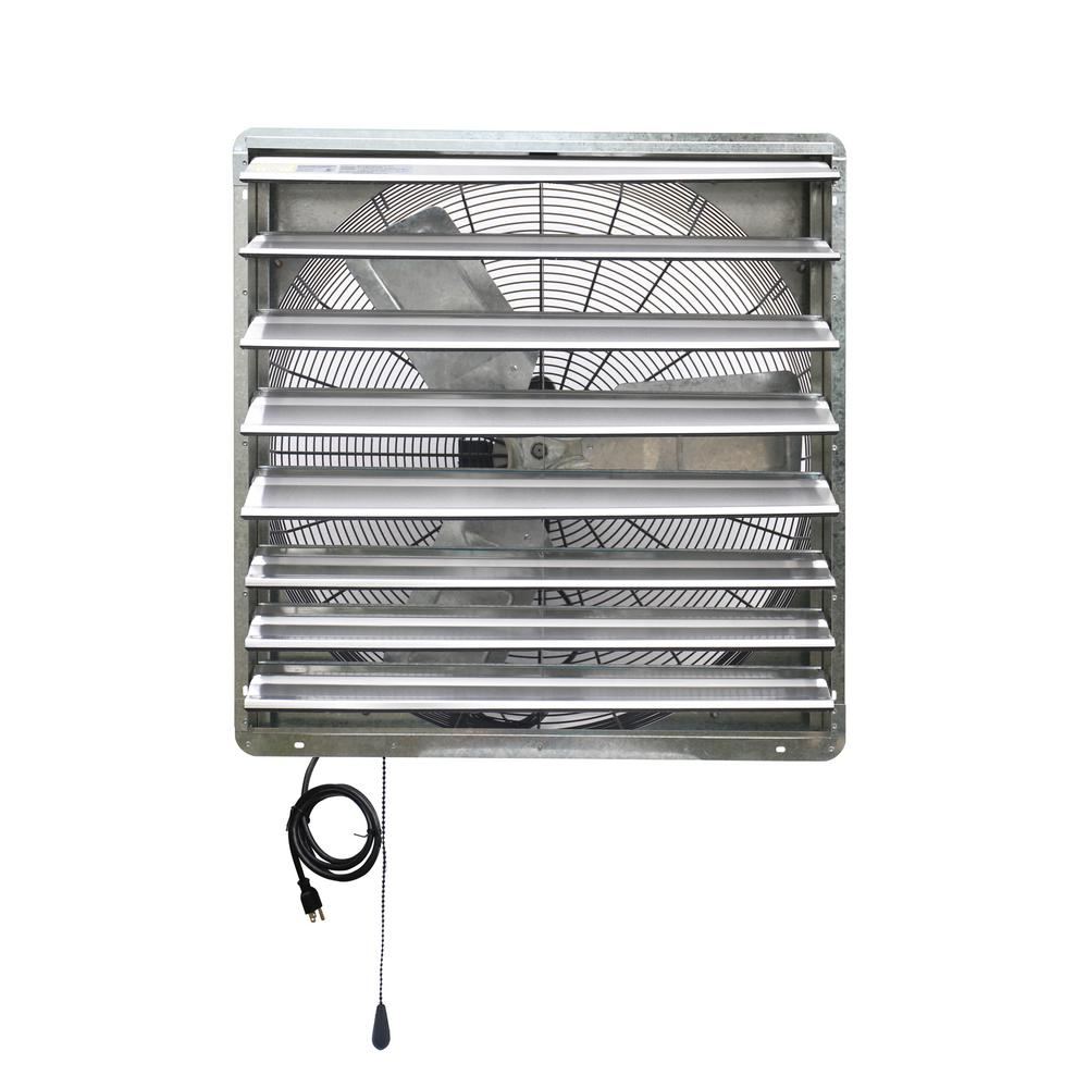 Iliving 5100 Cfm 30 In Power Exhaust Shutter Attic Garage Grow Fan With 2 Speed Thermostat 6 Ft L 3 Plugs Cord with regard to measurements 1000 X 1000