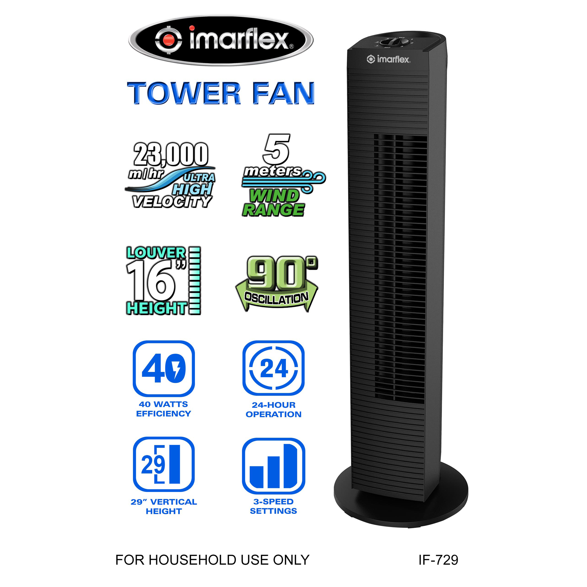 Imarflex If 729 Tower Fan inside size 2000 X 2000