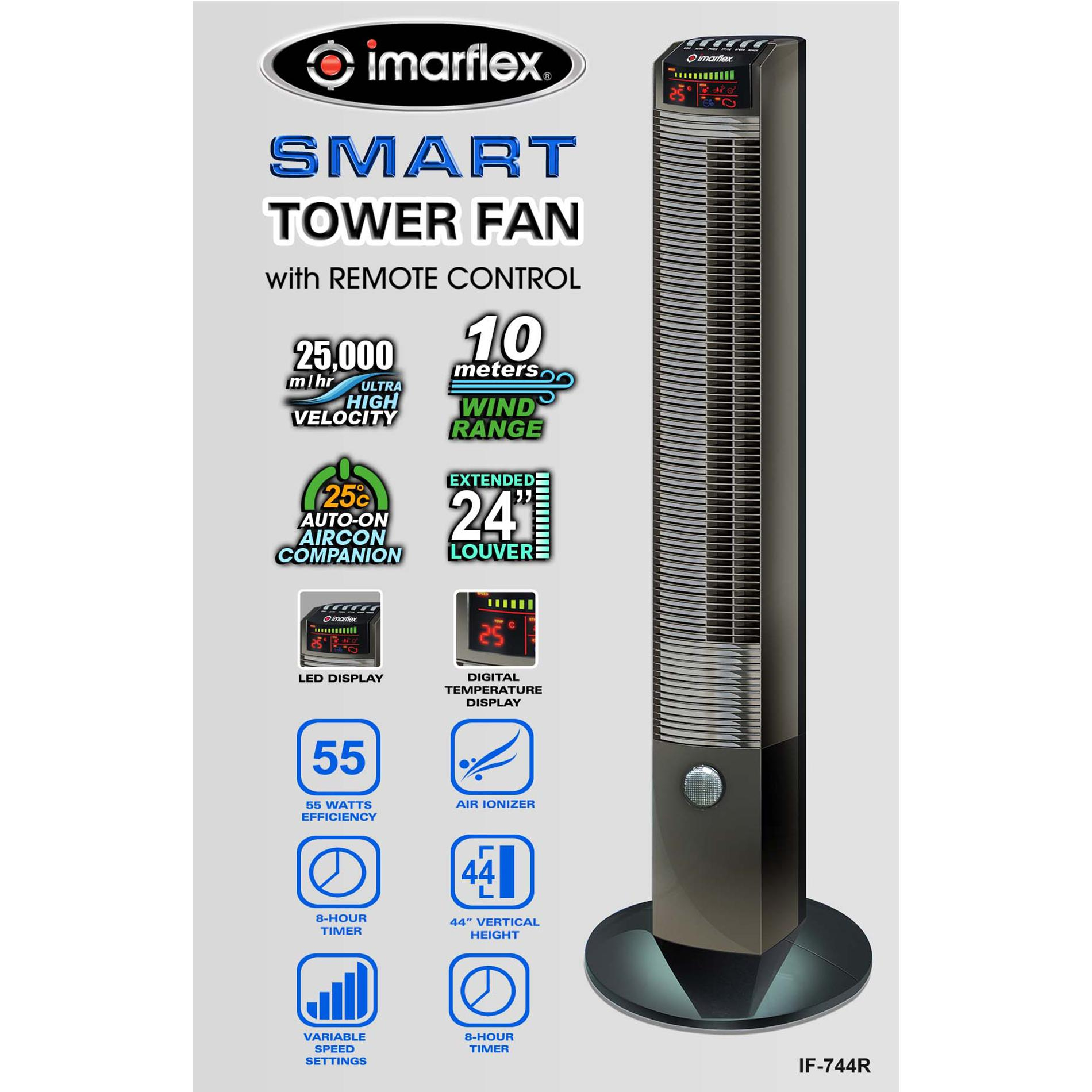 Imarflex If 744r Smart Tower Fan pertaining to proportions 1900 X 1900