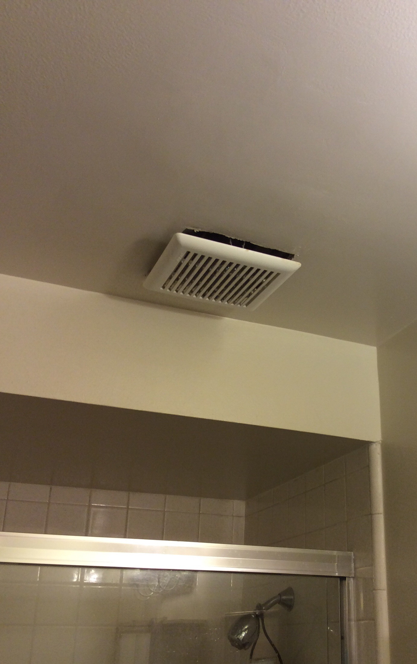Is It Normal For An Exhaust Fan Cover To Hang Below The for sizing 1381 X 2200