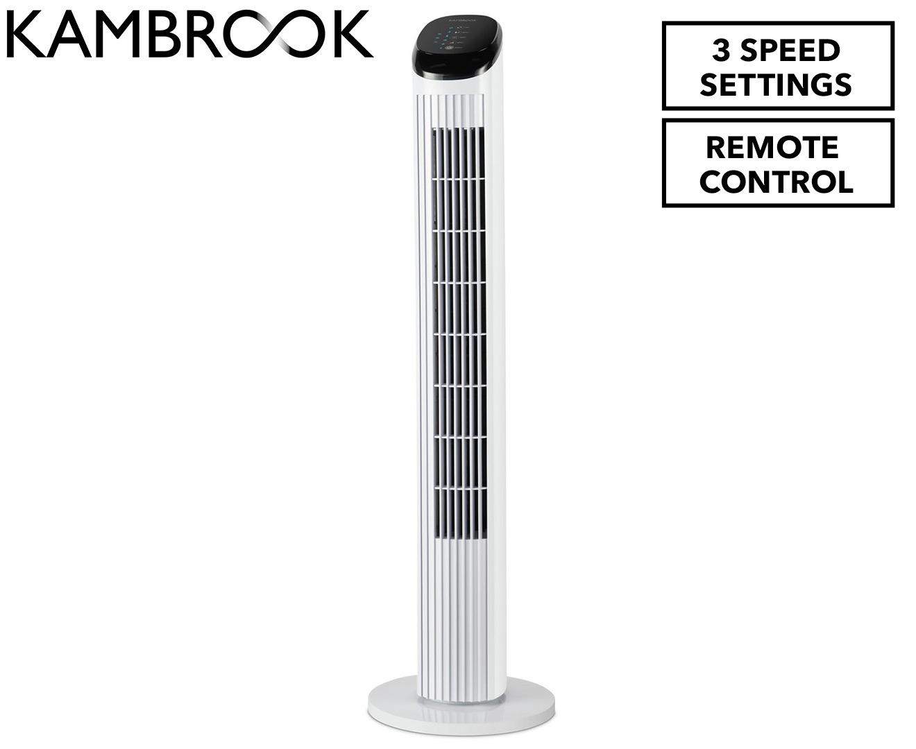 Kambrook 87cm Touch Display Tower Fan for dimensions 1320 X 1080