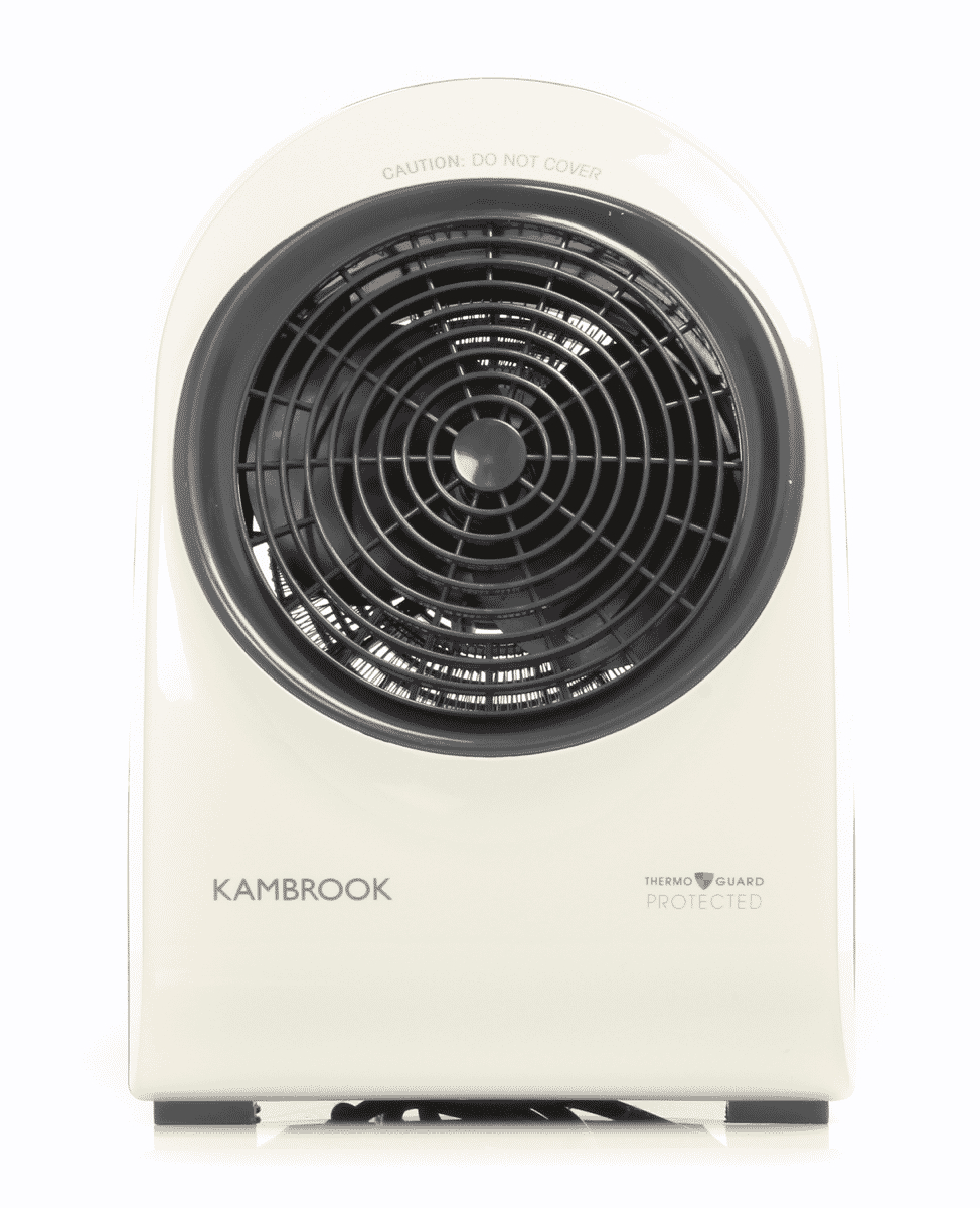 Kambrook2400w Upright White Fan Heater with dimensions 974 X 1200