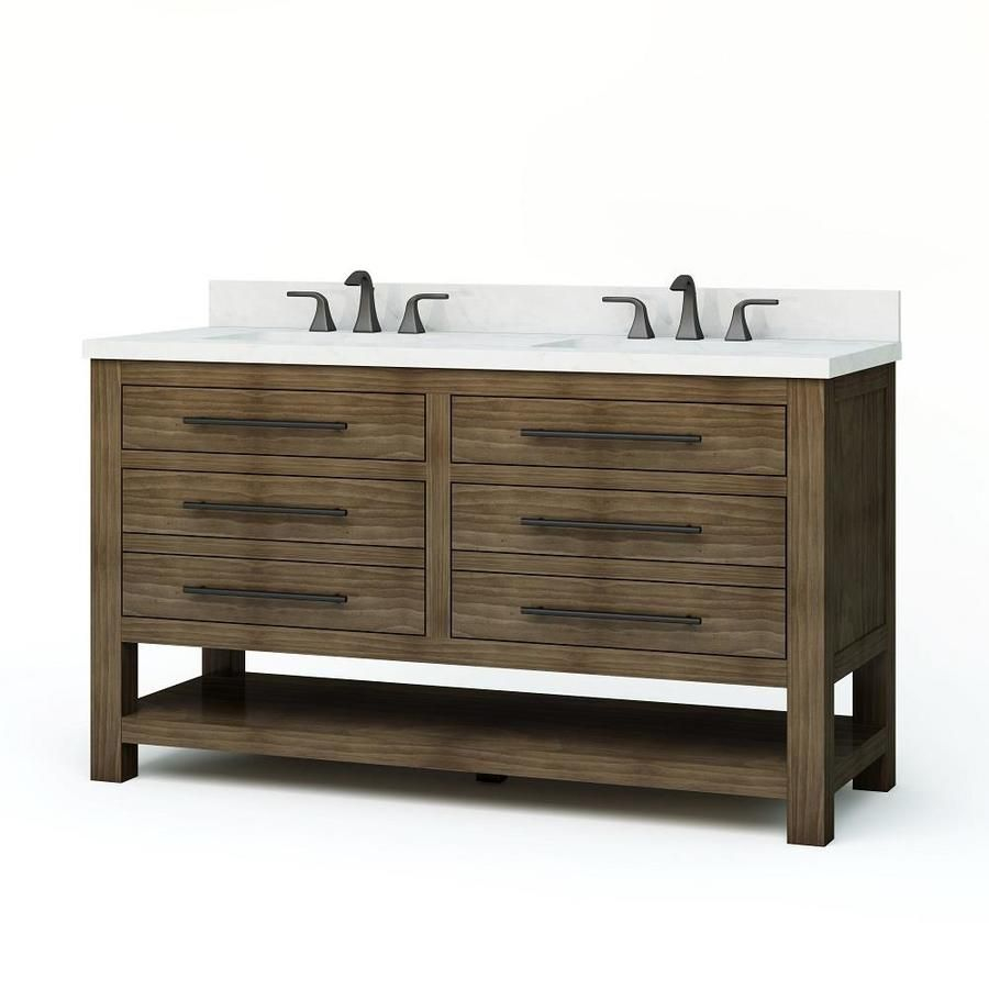 Kennilton 60 In Gray Oak Double Sink Bathroom Vanity With in sizing 900 X 900