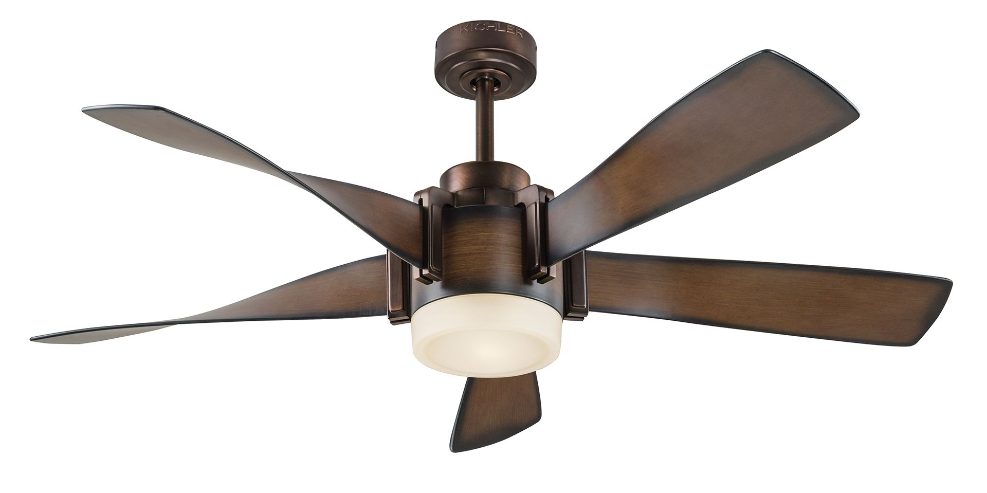 Kichler 52 In Brown Led Indoor Ceiling Fan With Light Kit pertaining to dimensions 1920 X 959