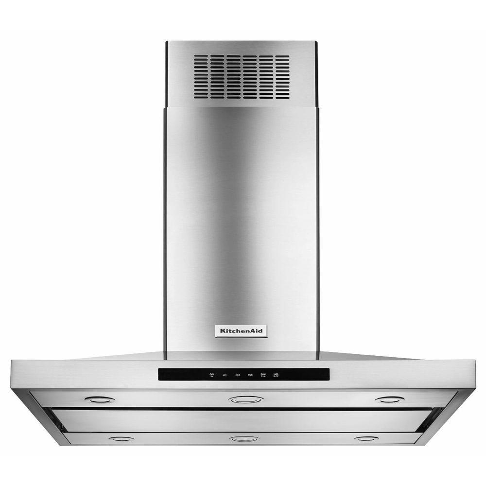 Kitchenaid 42 In Island Canopy Convertible Range Hood In Stainless Steel intended for dimensions 1000 X 1000