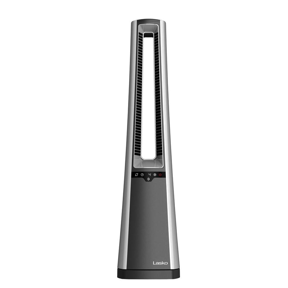 Lasko Bladeless 37 In Oscillating Tower Fan With Nighttime Setting Timer And Remote Control with measurements 1000 X 1000