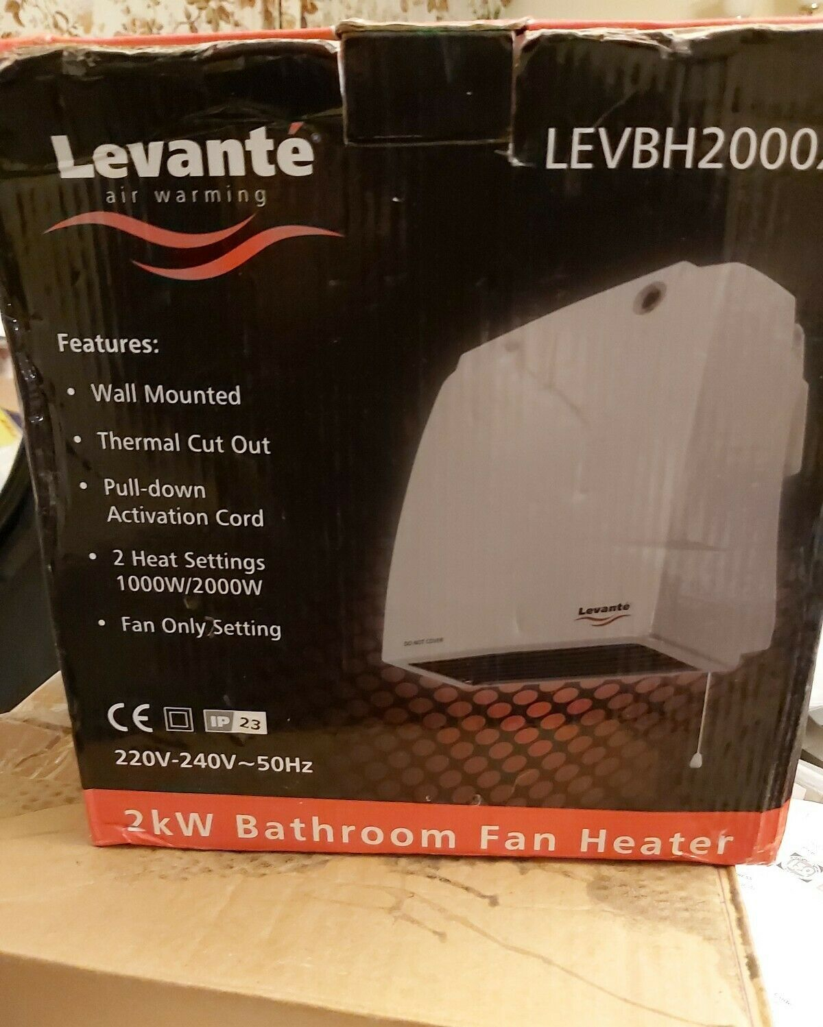 Levante Bathroom Downflow Wall Fan Heater Blower 2kw intended for measurements 1200 X 1498
