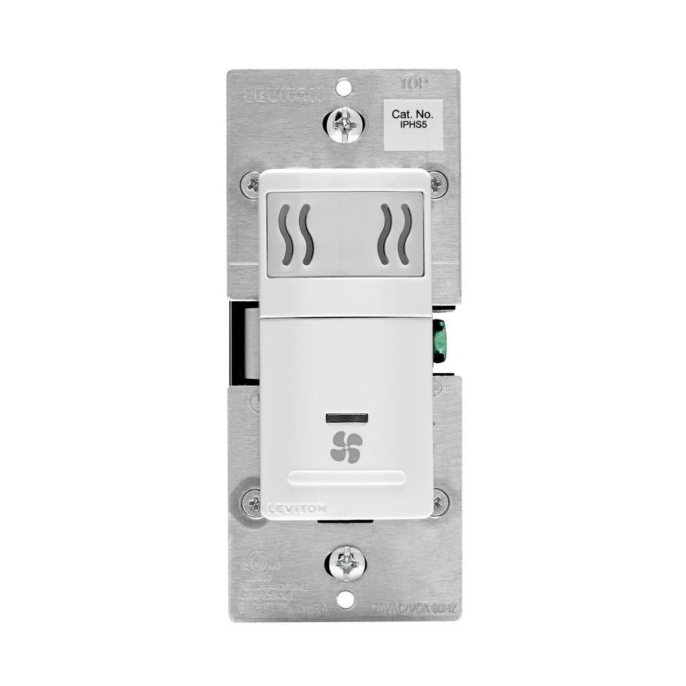 Leviton Decora In Wall Humidity Sensor Fan Control 3 A Single Pole White intended for dimensions 1000 X 1000