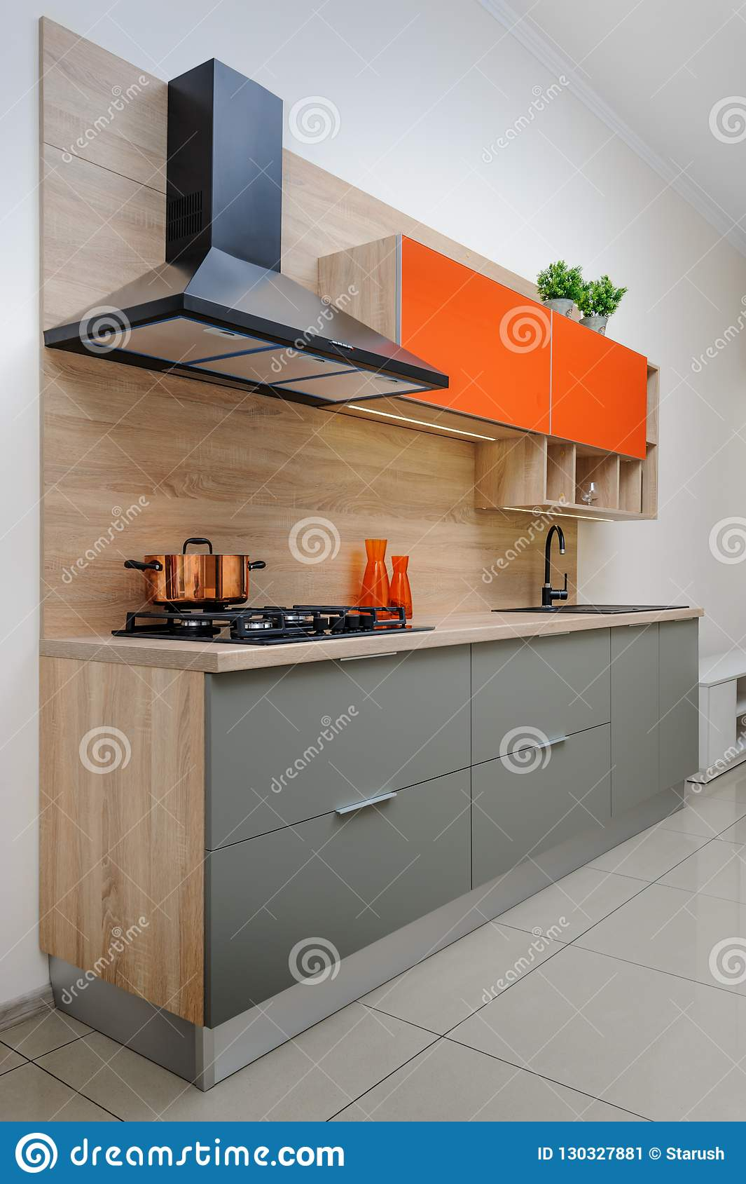 Luxury Modern Kitchen Stock Image Image Of Copper Luxury with regard to size 1065 X 1689