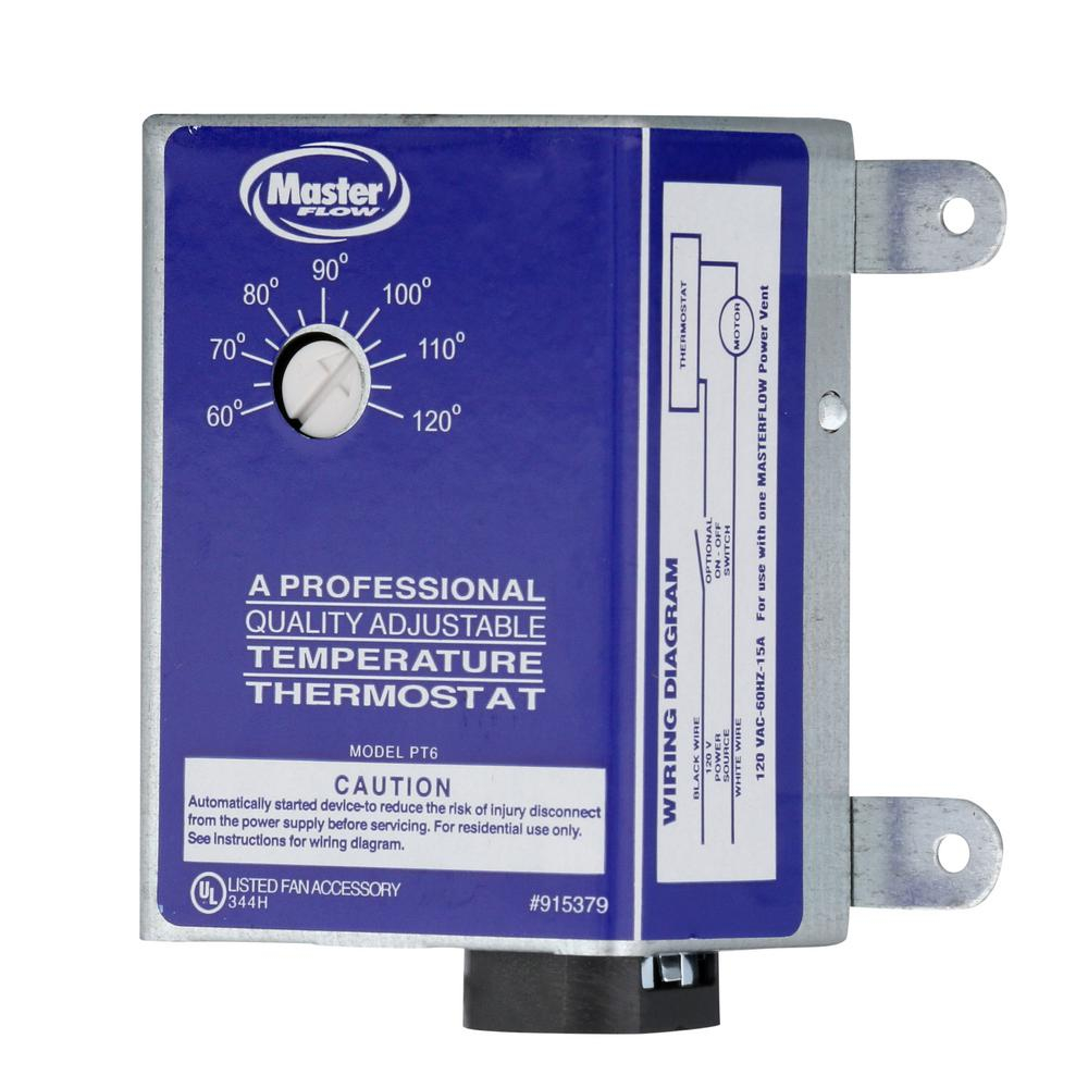 Master Flow Manually Adjustable Thermostat For Power Vent pertaining to proportions 1000 X 1000