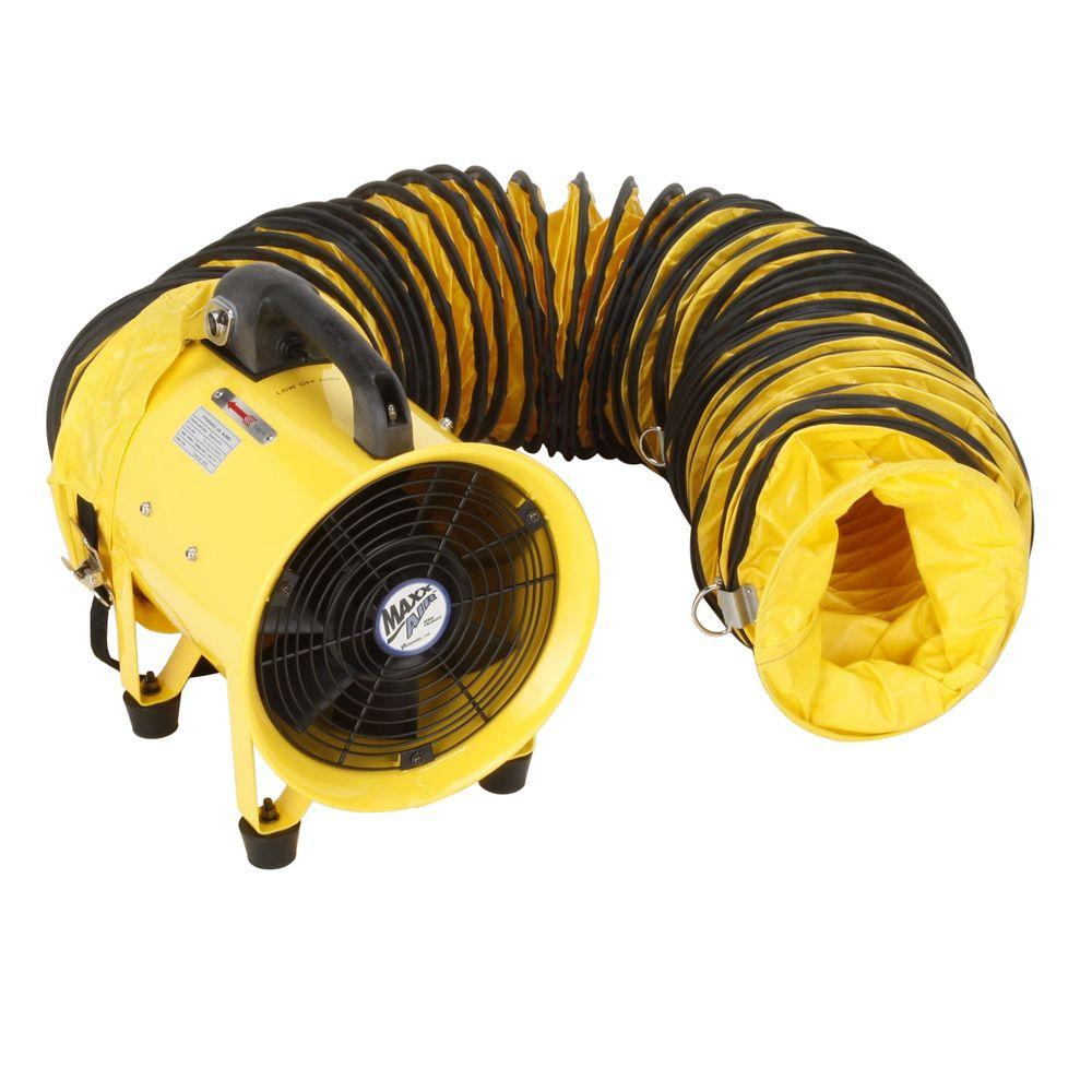 Maxx Air 8 In 2 Speed High Velocity Portable Confined Space Ventilator With Hose pertaining to proportions 1000 X 1000