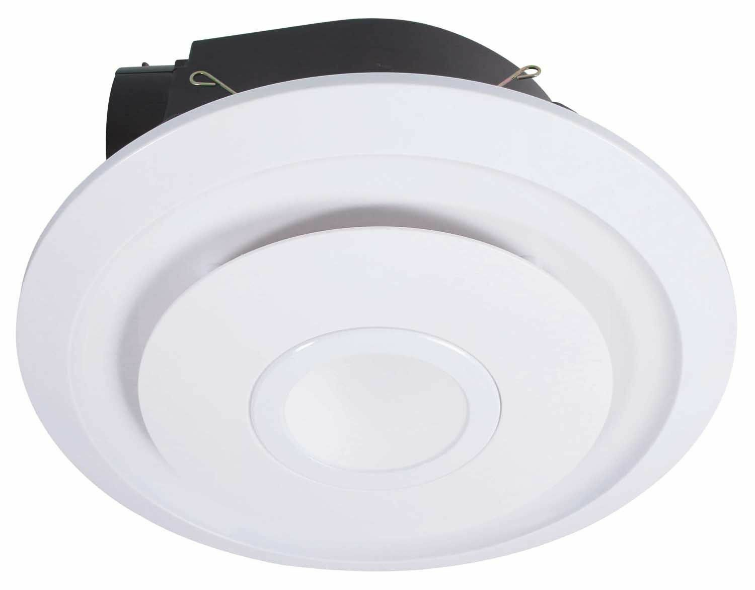 Mercator Emeline Round Large White Exhaust Fan 10w Led Light Bathroom Diy 105 intended for proportions 1500 X 1171