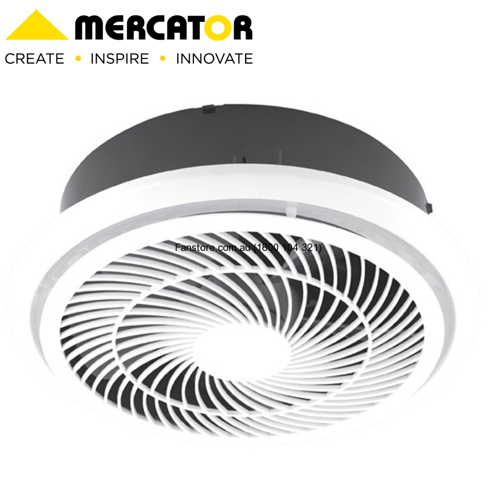 Mercator Helix 290mm High Extraction Round Bathroom Exhaust Fan White for dimensions 1000 X 1000