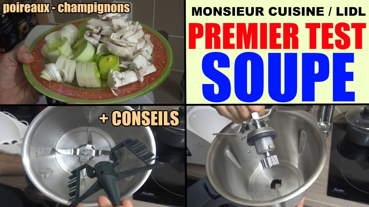 Monsieur Cuisine Lidl Silvercrest Test Utilisation Conseils Recette Soupe Poireaux Champignons pertaining to proportions 1280 X 720