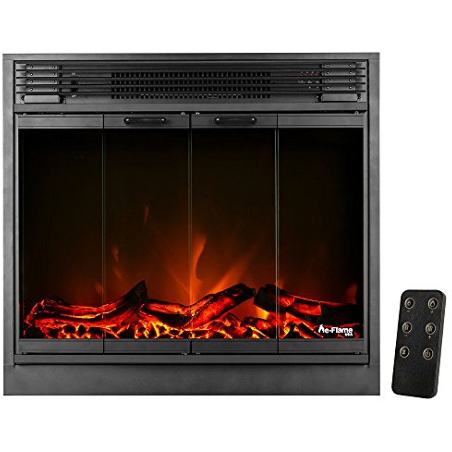 Montreal Led Electric Fireplace Stove Insert With Remote regarding measurements 1500 X 1500