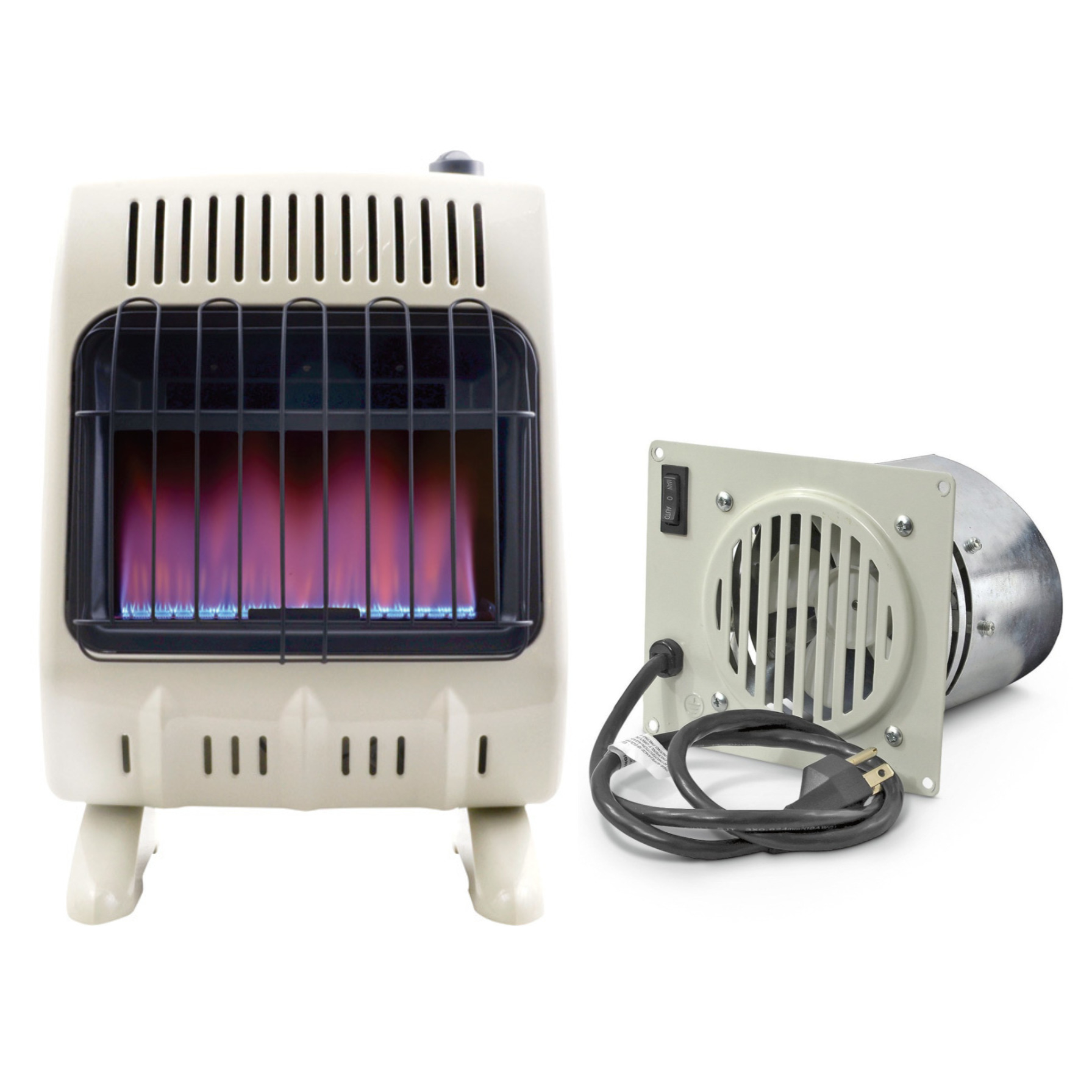 Mr Heater 20000 Btu Vent Free Blue Flame Natural Gas Heater Wblower Walmart for proportions 1791 X 1791
