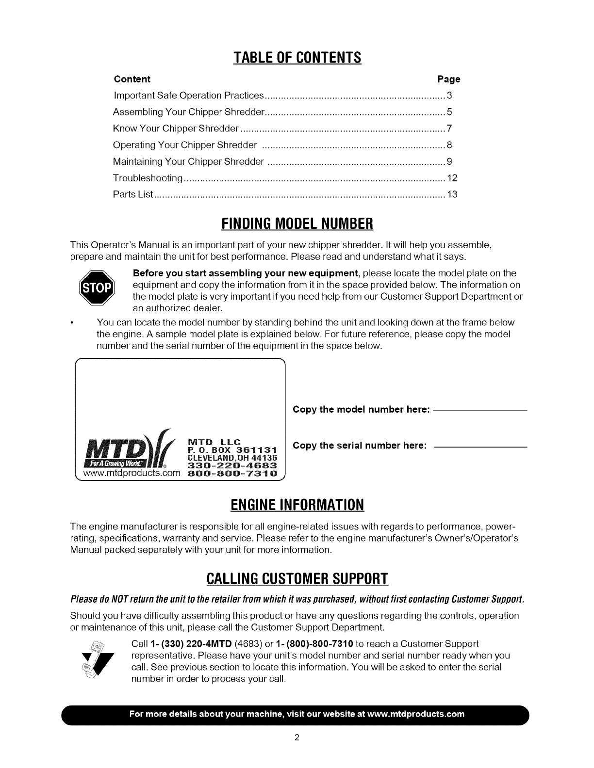 Mtd Shred It Manual intended for dimensions 1224 X 1584