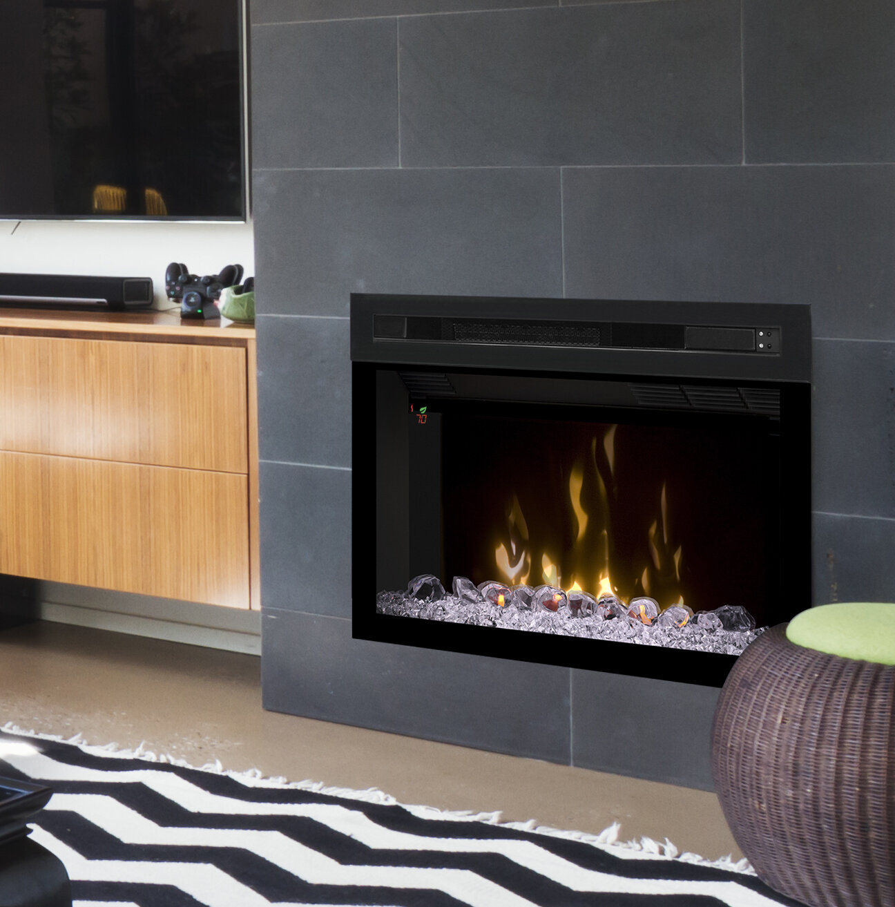 Multi Fire Xd Wall Mounted Electric Fireplace with size 1296 X 1313