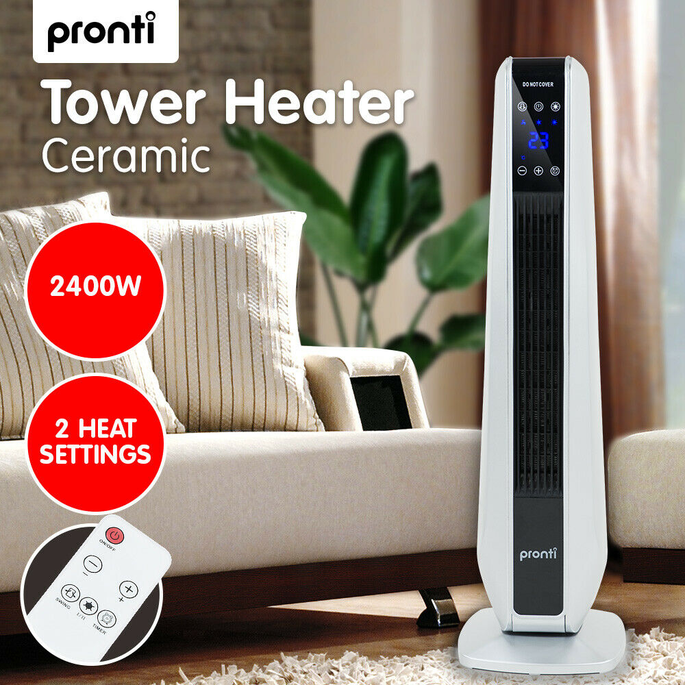 New Pronti 2400w Electric Heater Remote Control Fan Ceramic Tower Portable pertaining to dimensions 1000 X 1000