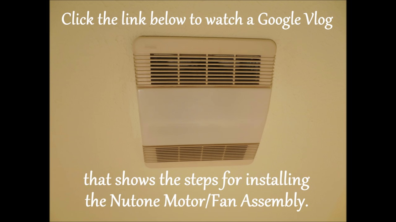 Nutone 763rln Bathroom Fan And Motor Assembly Replacement with size 1280 X 720