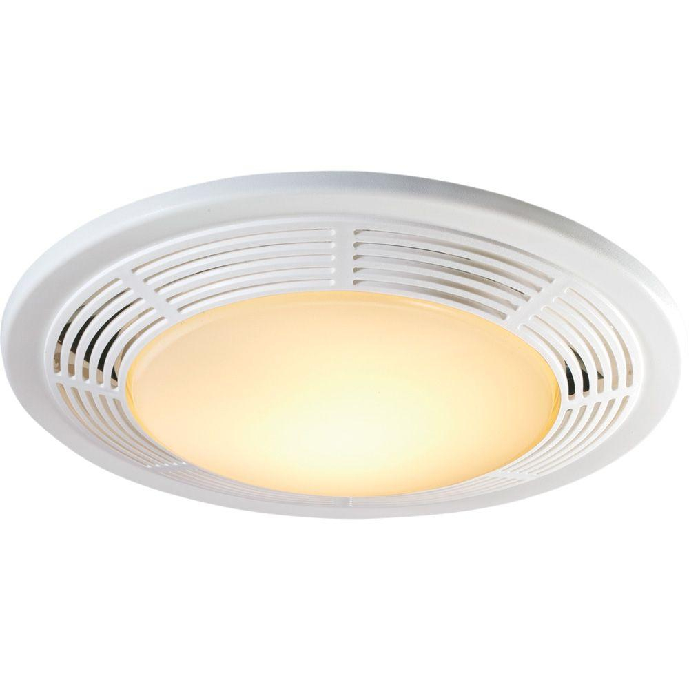 Nutone Decorative White 100 Cfm Bathroom Exhaust Fan With Light And Night Light in size 1000 X 1000