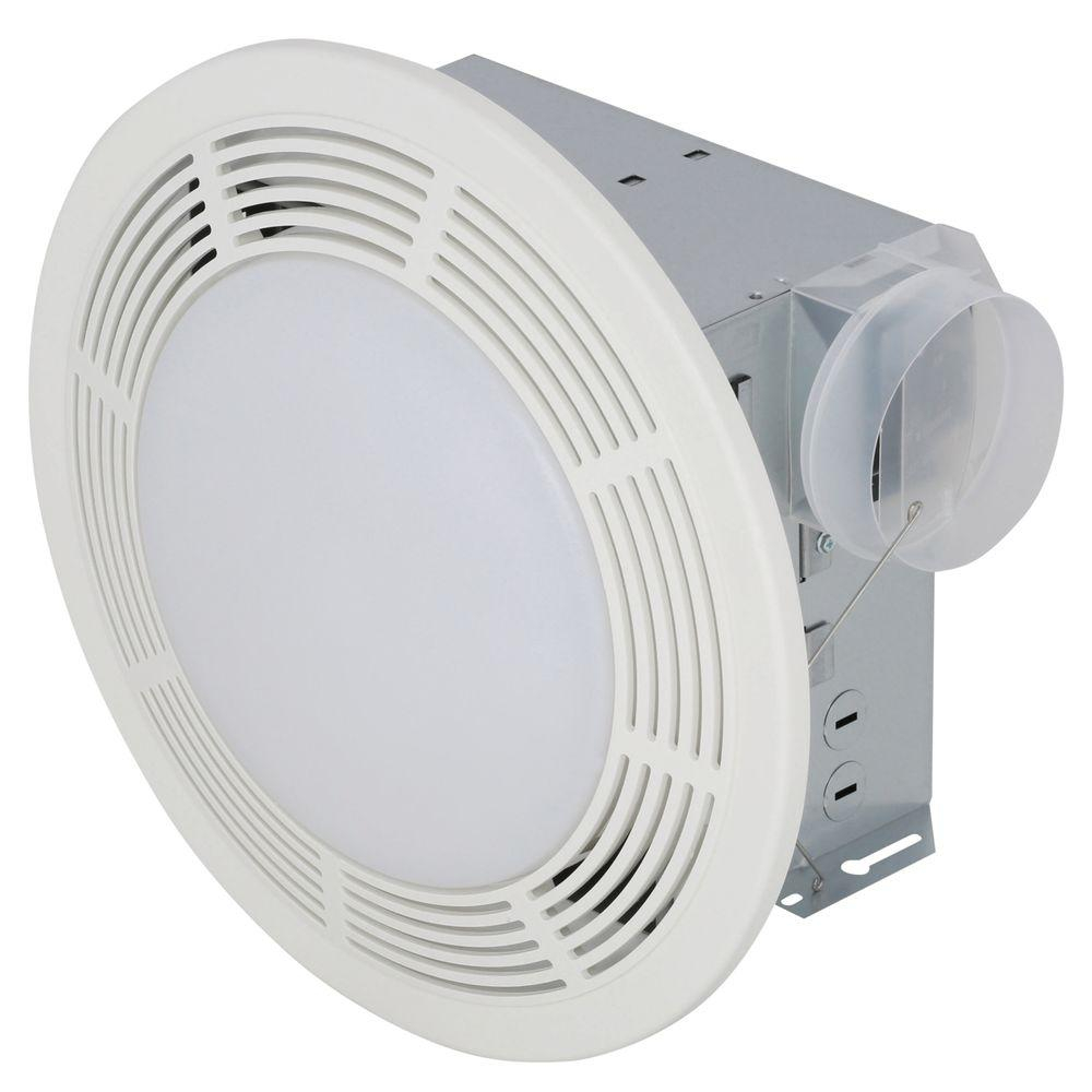 Nutone Decorative White 100 Cfm Ceiling Bathroom Exhaust Fan With Light for proportions 1000 X 1000