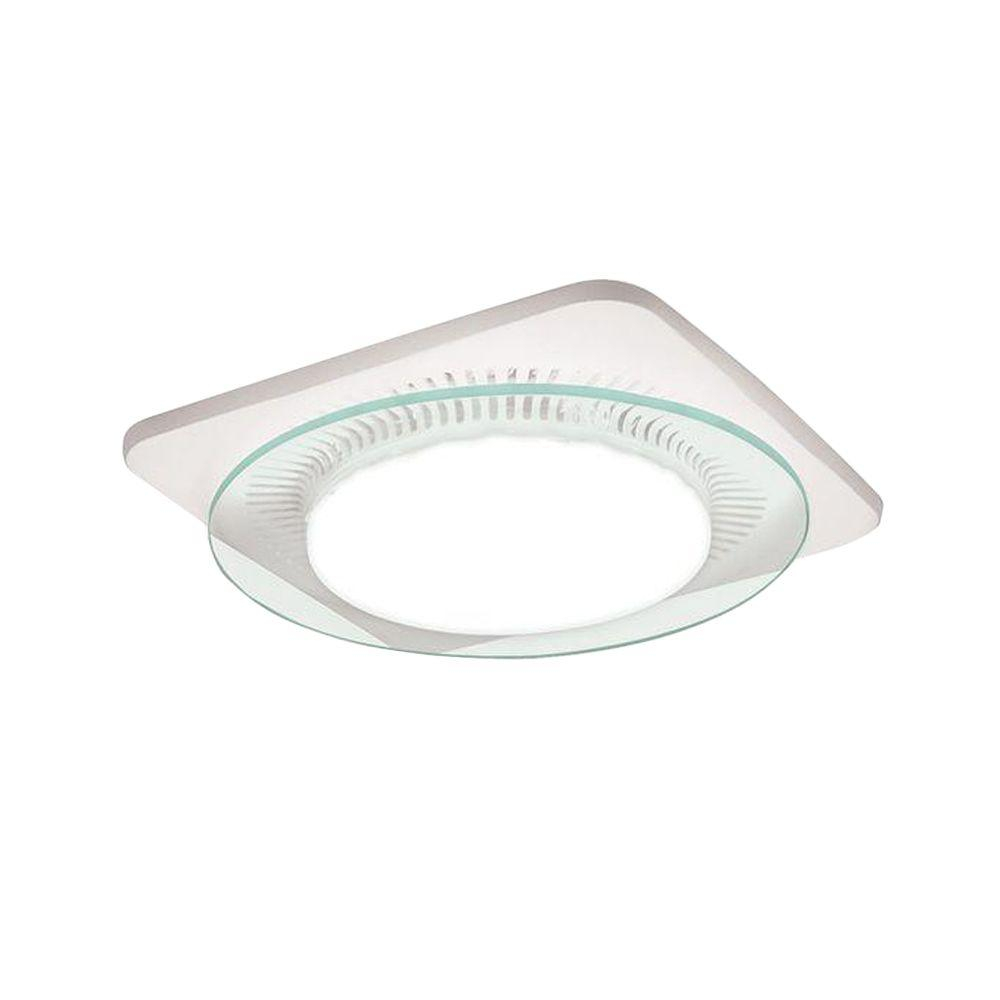 Nutone Lunaura Round Panel Decorative White 110 Cfm Bathroom Exhaust Fan With Light And Blue Led Night Light Energy Star for dimensions 1000 X 1000