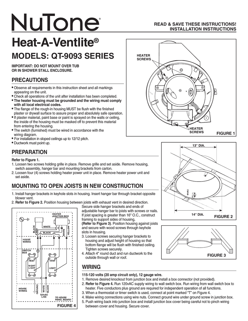 Nutone Qt 9093 Blower User Manual Manualzz pertaining to sizing 791 X 1024