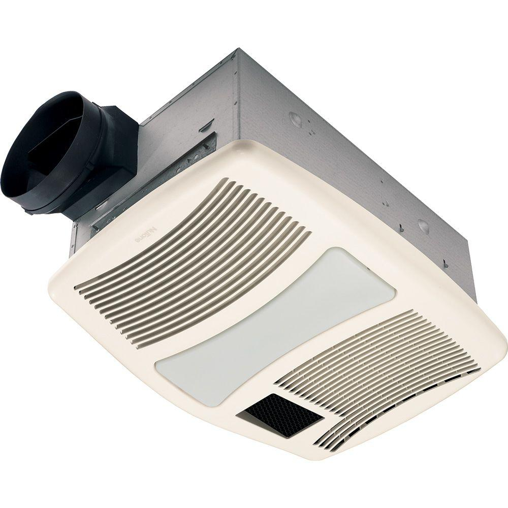 Nutone Qt Series Very Quiet 110 Cfm Ceiling Bathroom Exhaust Fan With Heater Light And Night Light for size 1000 X 1000