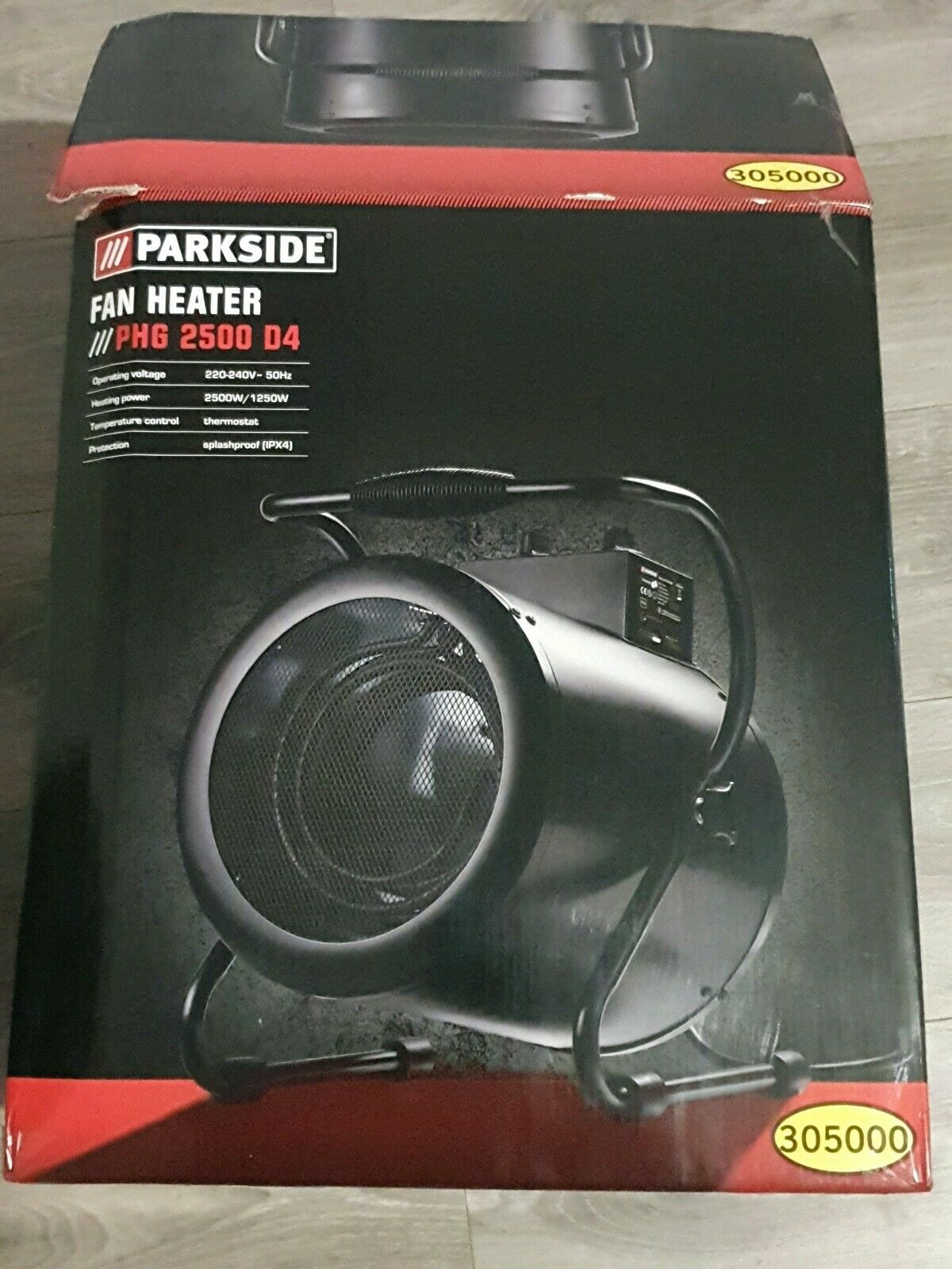 Parkside Very Large Powerful 2500w Fan Heater Phg 2500 D4 With Climate Control regarding measurements 1200 X 1600