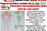 Portable Rechargeable Mini Fan W Led Light Led Fan 662 Best For Hot Weather Instant Cooler Lightweight And Portable Ds4804567933070 regarding measurements 1998 X 1555