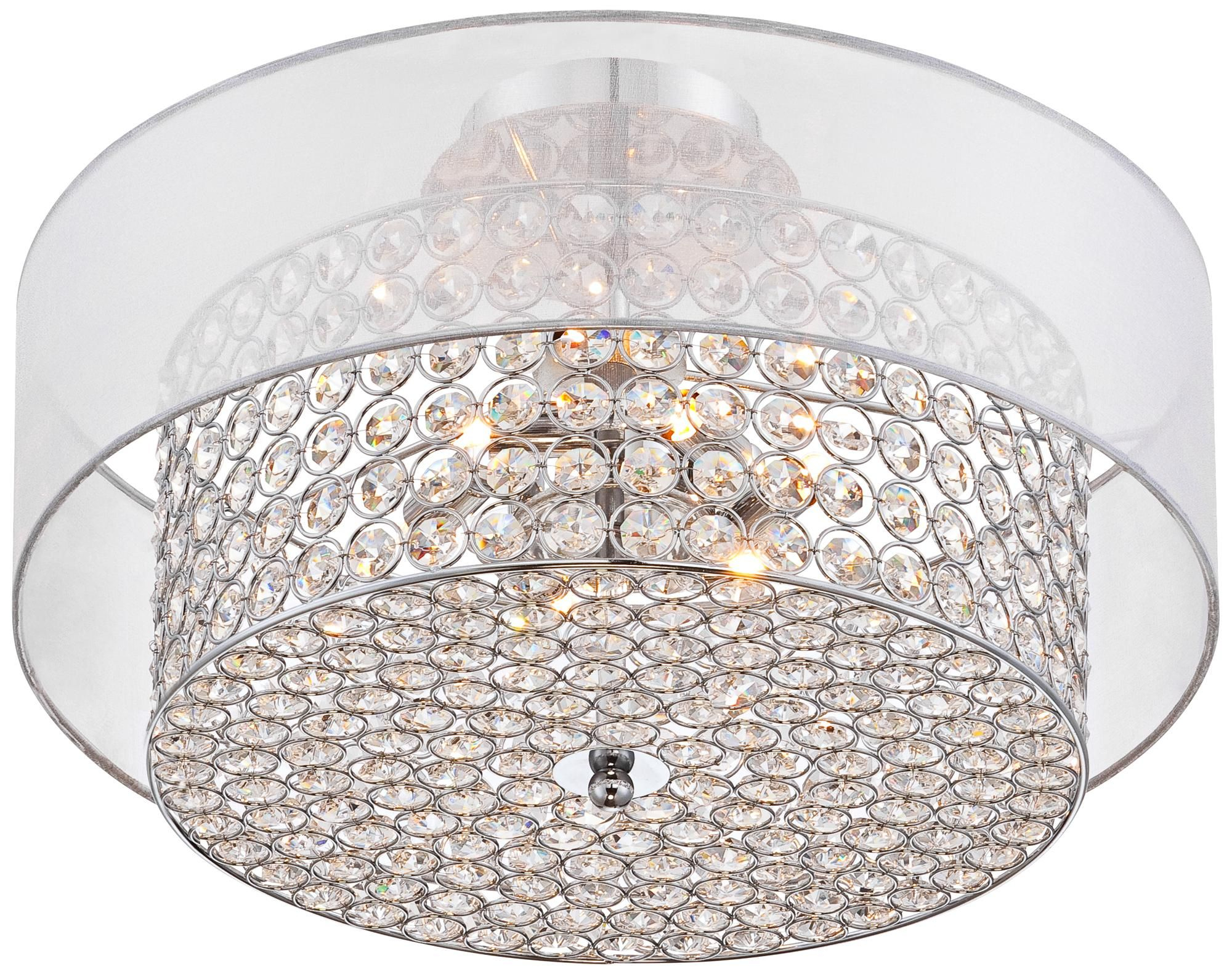 Possini Euro Viviette 18 14w Crystal Drum Ceiling Light with proportions 2000 X 1581