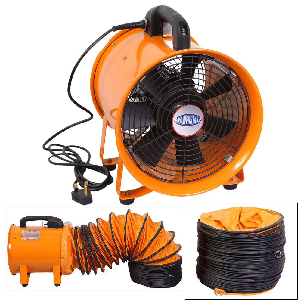 Powerstar Portable Ventilation Axial Fan With 5 Meter Air Duct Hose with regard to measurements 1000 X 1000