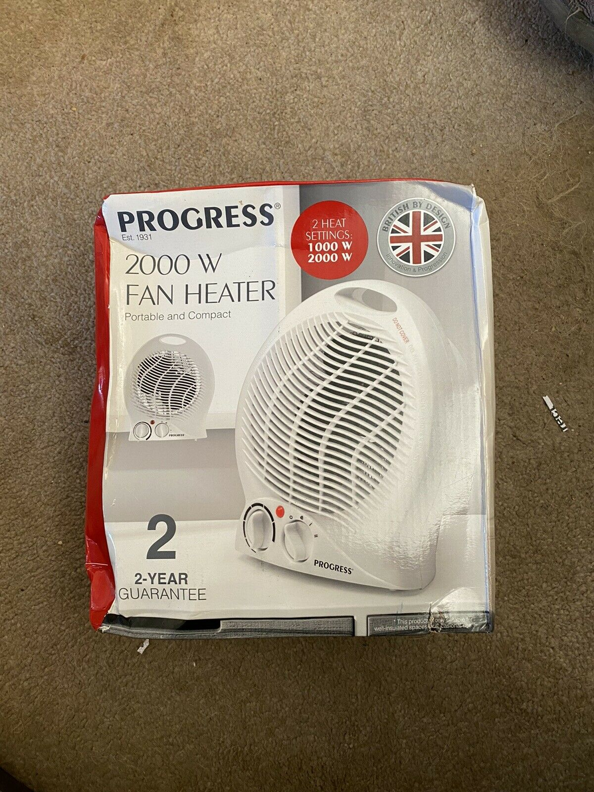 Progress 2000w Fan Heater Portable And Compact Eh3026mrfob within measurements 1200 X 1600
