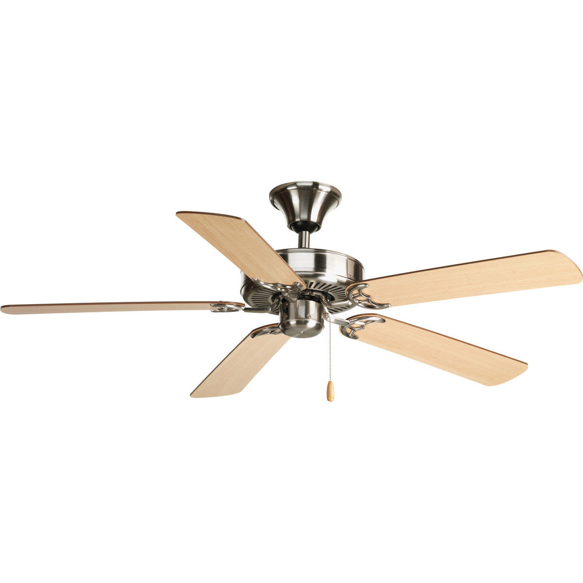 Progress P2501 09 Airpro 52 Inch Brushed Nickel Ceiling Fan In Cherrynatural Cherry intended for proportions 1200 X 1200