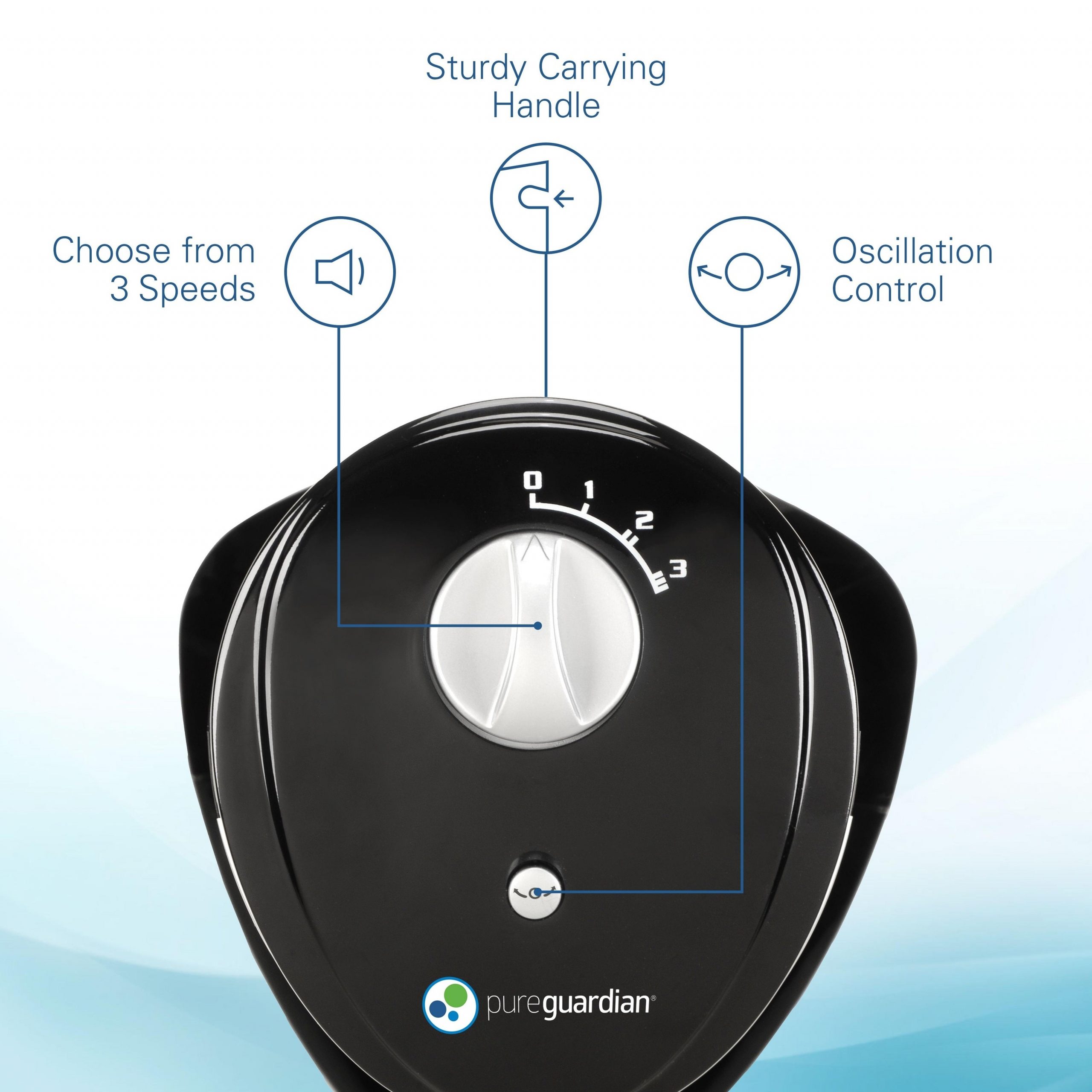 Pureguardian Tf2113b 3 Speed Oscillating Tower Fan Slim And Lightweight Design 29 Inches with dimensions 3500 X 3500