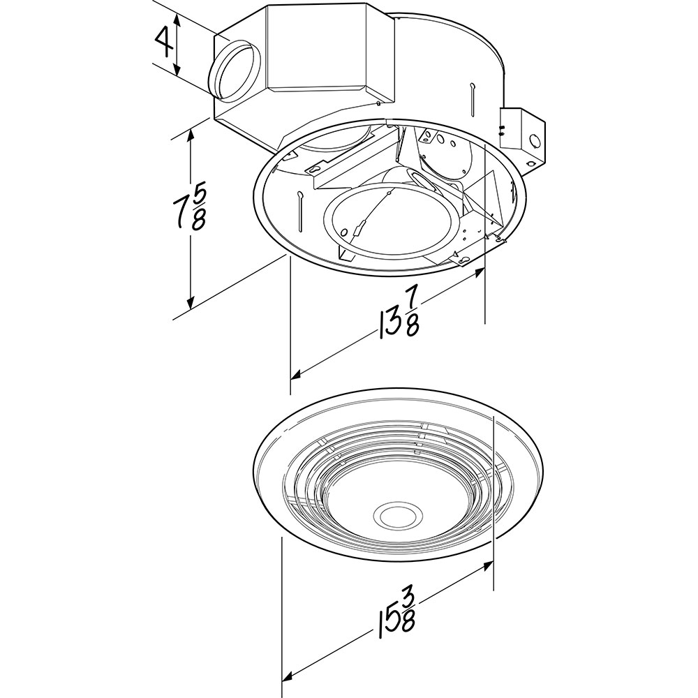 Qt9093wh Nutone 110 Cfm Heater Ventilation Fan With Light within size 1000 X 1000