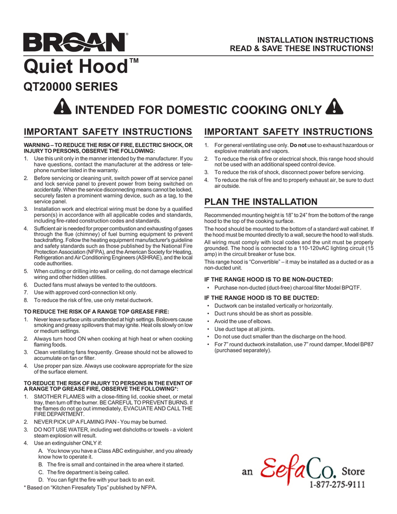 Quiet Hood Qt20000 Series Manualzz within proportions 791 X 1024