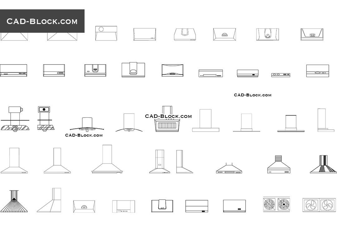 Range Hoods Cad Blocks File Free Download intended for sizing 1080 X 760