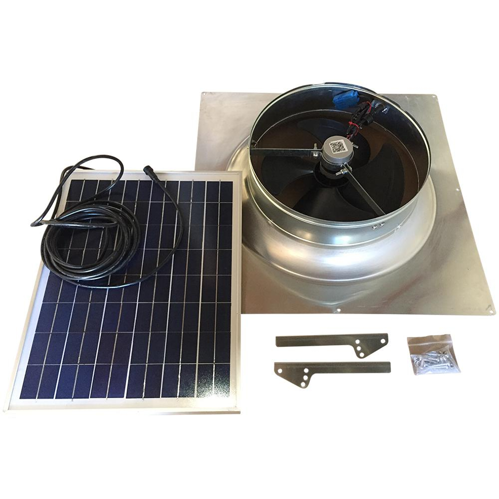 Remington Solar 20 Watt 1280 Cfm Gable Mount Solar Powered Attic Fan with regard to measurements 1000 X 1000