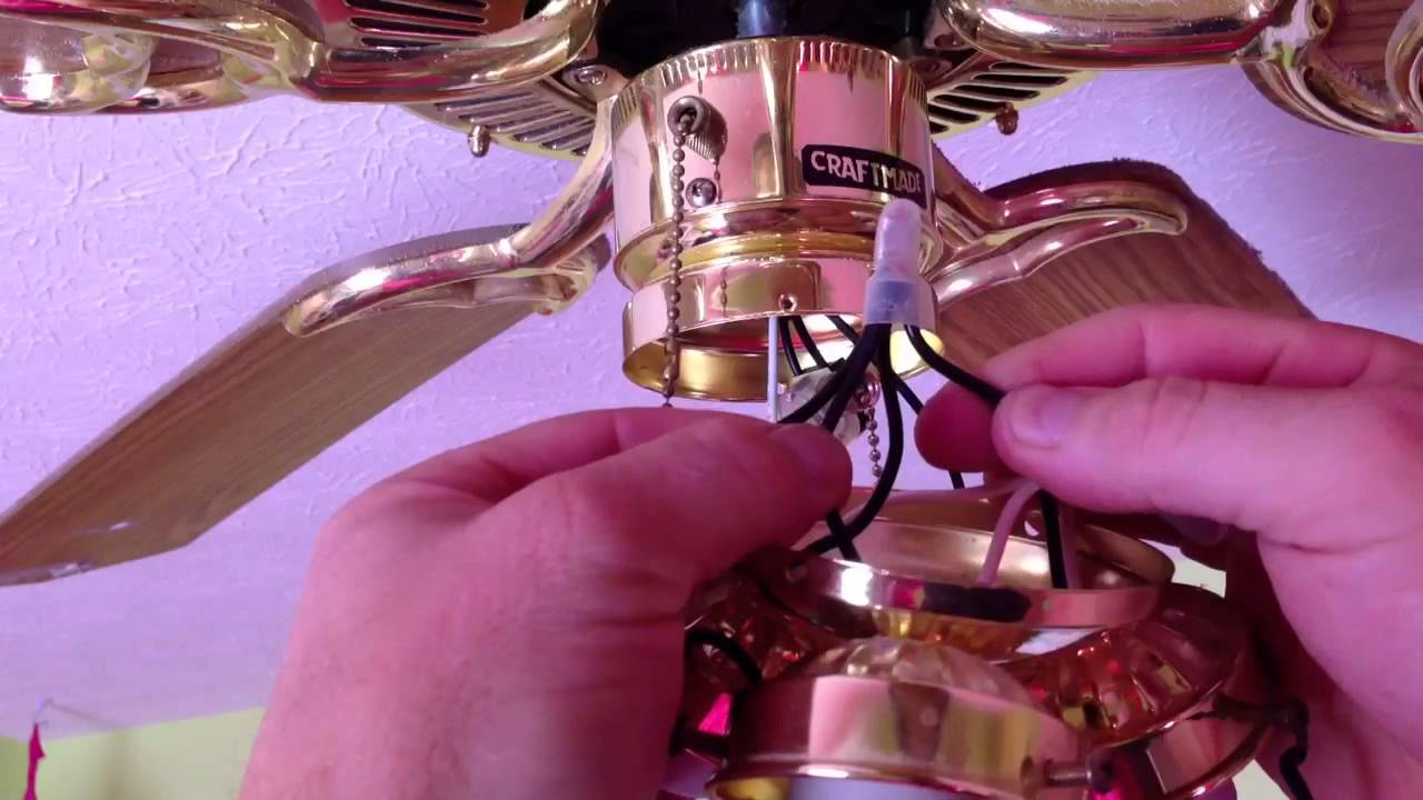Replacing A Broken Pull Chain Switch On A Ceiling Fan pertaining to proportions 1280 X 720