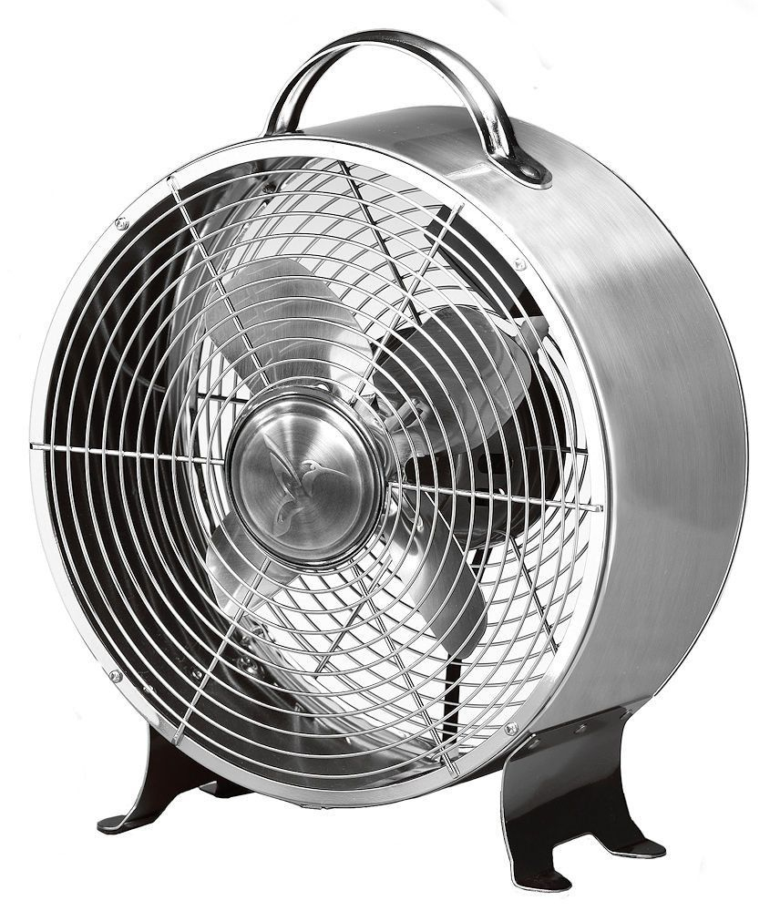 Retro Stainless 9 Inch Small Metal Table Desk Fan Retro throughout proportions 856 X 1000
