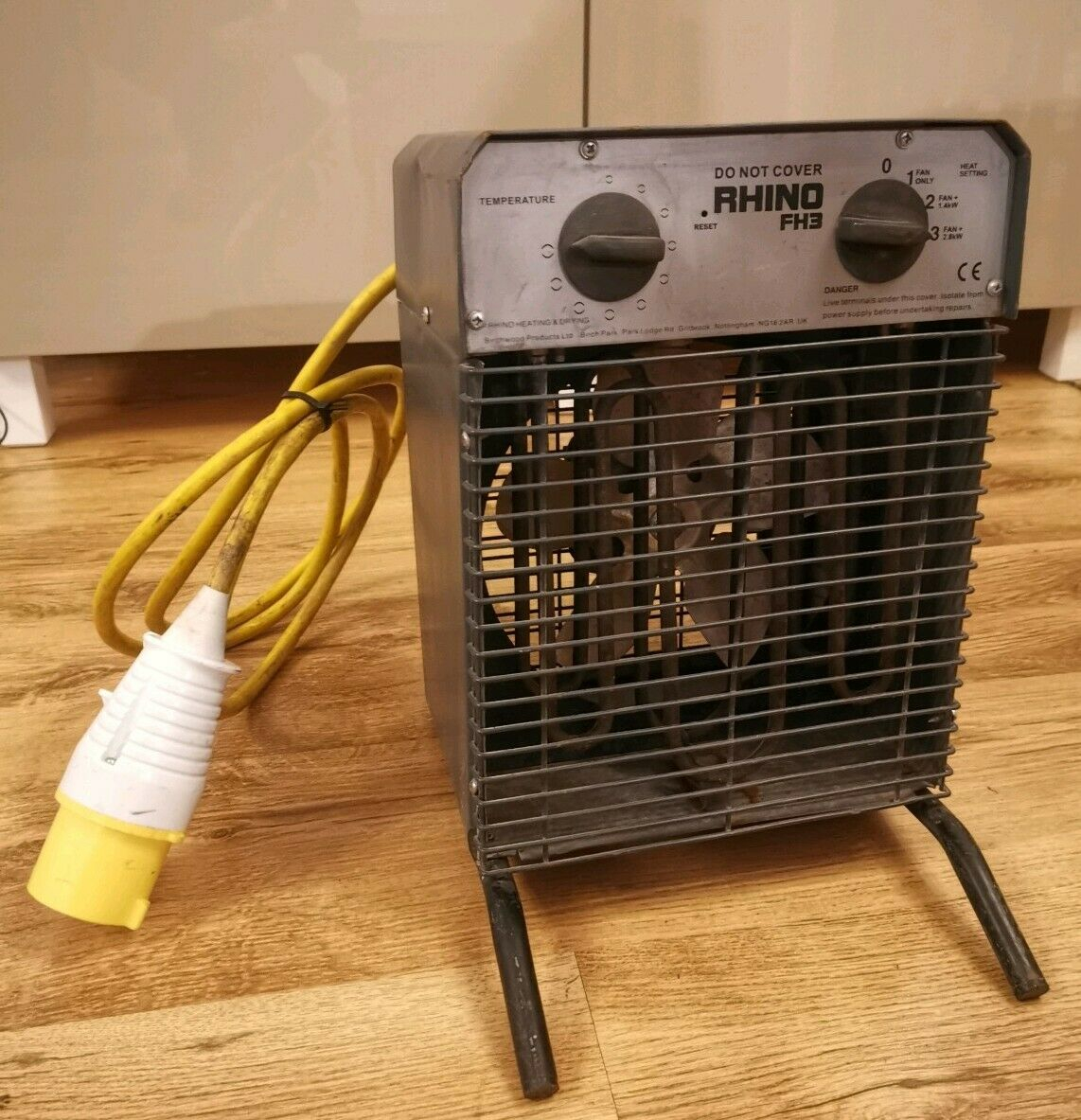 Rhino H02072 Fh3 110v Fan Heater with measurements 1142 X 1183